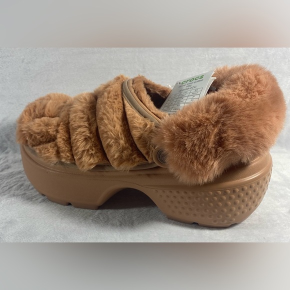 CROCS Shoes - CROCS Stomp Quilted Clog 208938-2CC Cork Brown Size W7 M5 NWT